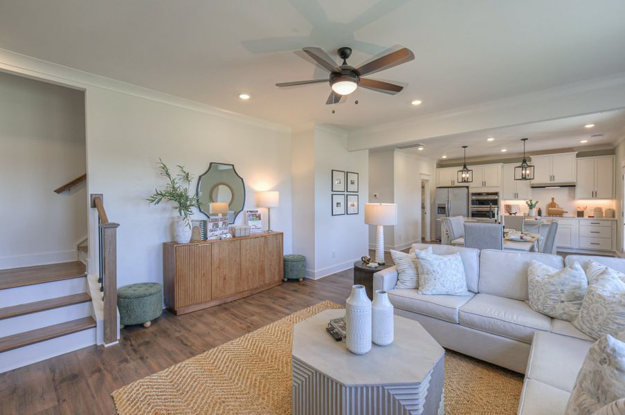 Furnished interior in a model home at Langford Farms in Gallatin (Image 35).