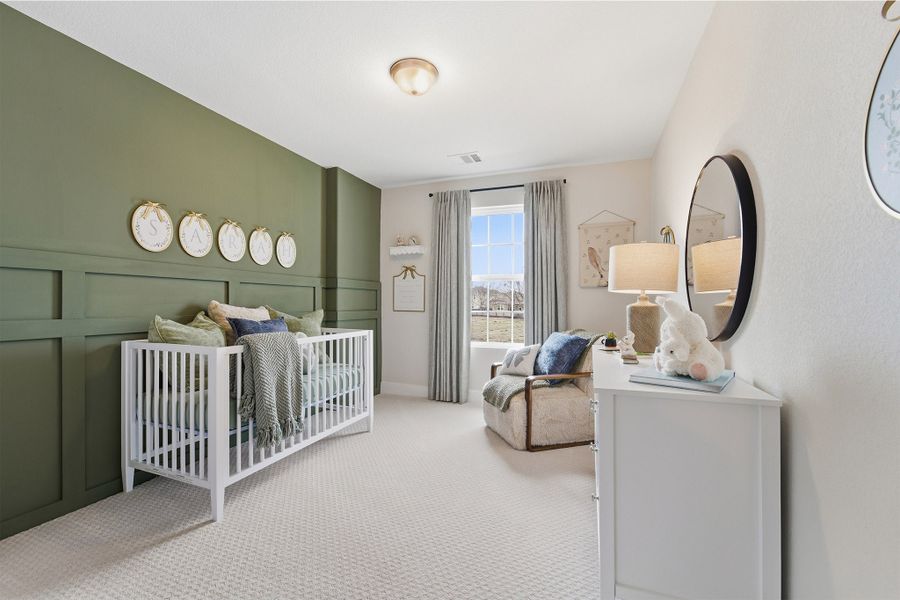 Furnished interior in a model home at Infinity Square in Kyle (Image 32).