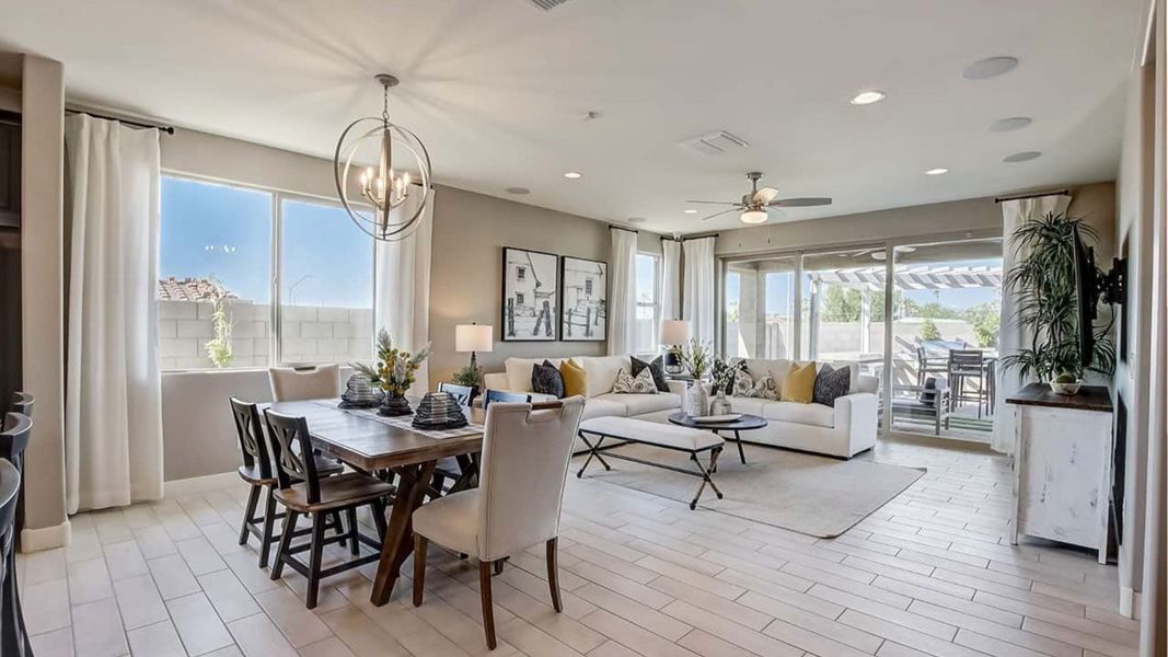 Furnished interior in a model home at Silver Cross Castillo Collection in San Tan Valley (Image 7).