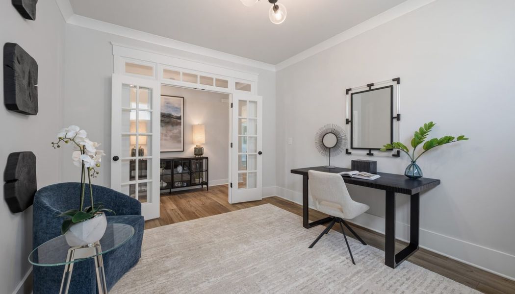 Furnished interior in a model home at Garland Meadows in Cartersville (Image 32).
