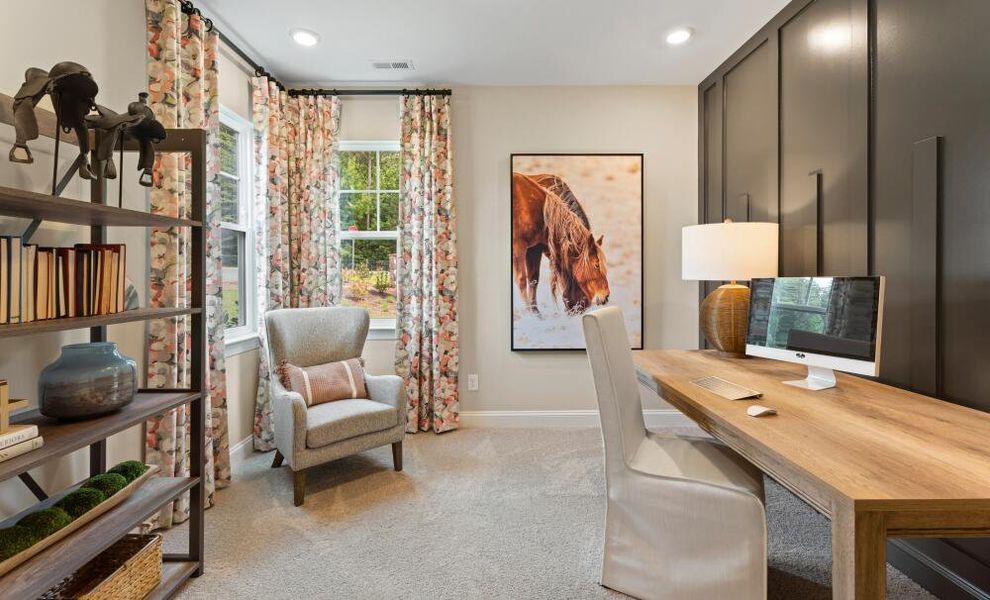 Furnished interior in a model home at The Grove at Bratton Park in York (Image 9). Furnished interior in a model home at The Grove at Bratton Park in York (Image 9).