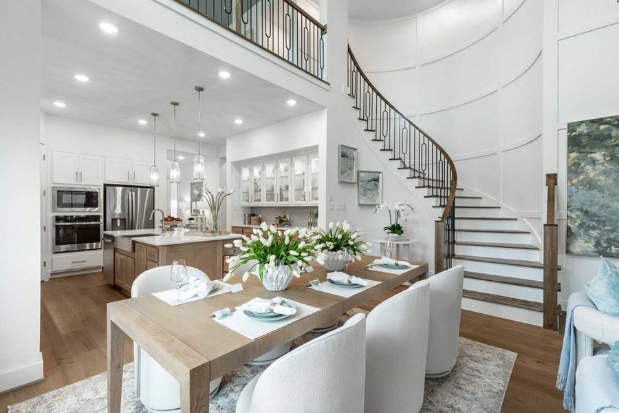 Furnished interior in a model home at Midline in Webster (Image 7).