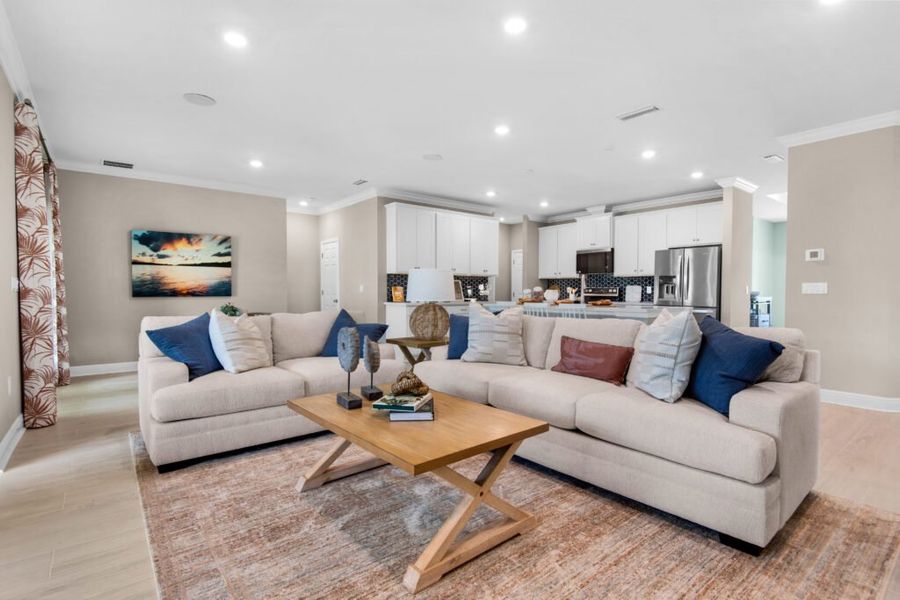 Furnished interior in a model home at Windswept Estates in Freeport (Image 9). Furnished interior in a model home at Windswept Estates in Freeport (Image 9).