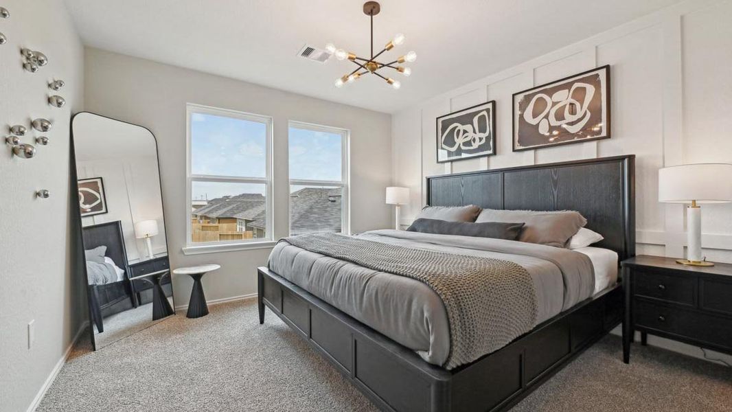 Furnished interior in a model home at The Villas at Legacy Park in Houston (Image 4).