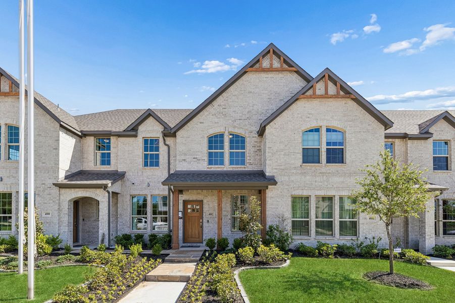 Front exterior of a home in the Sanger Circle – Townhomes community, located in Sanger, TX (Image 1). Front exterior of a home in the Sanger Circle – Townhomes community, located in Sanger, TX (Image 1).