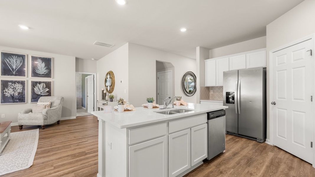 Furnished interior in a model home at Twin Lakes in Hoschton (Image 44).