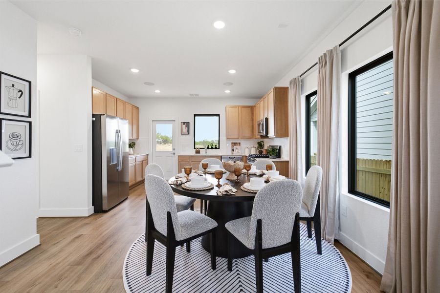 Furnished interior in a model home at Lone Oak in San Antonio (Image 16).