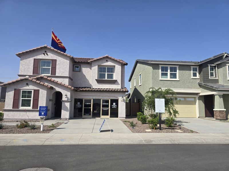 Charming two-story homes with desert landscaping in Hawes Crossing: Discovery by Lennar (Mesa, AZ). Charming two-story homes with desert landscaping in Hawes Crossing: Discovery by Lennar (Mesa, AZ).
