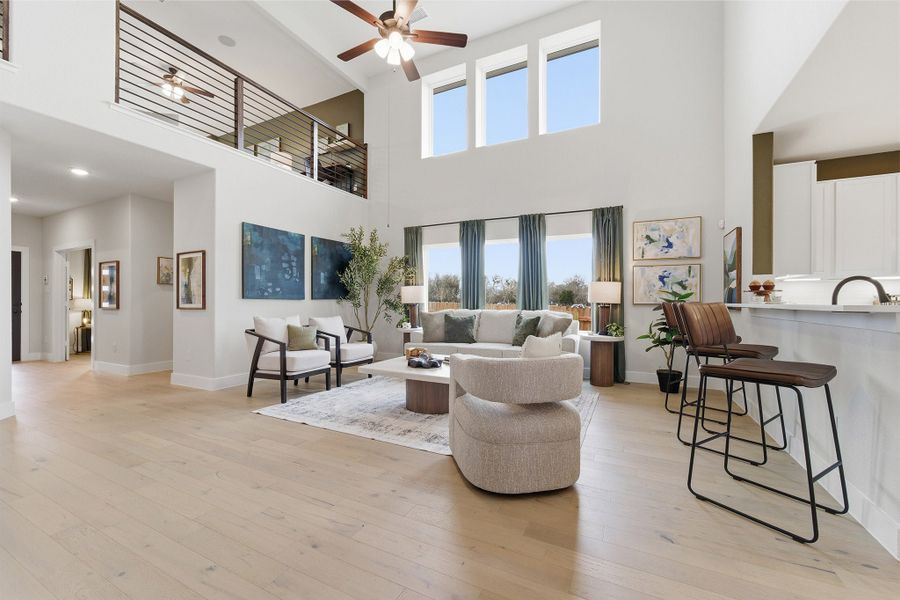 Furnished interior in a model home at Infinity Square in Kyle (Image 17).