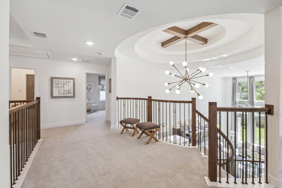 Furnished interior in a model home at The Woodlands Hills – 55' in Willis (Image 21).