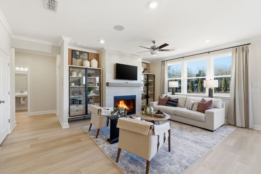 Furnished interior in a model home at Dreycott in Lawrenceville (Image 4).