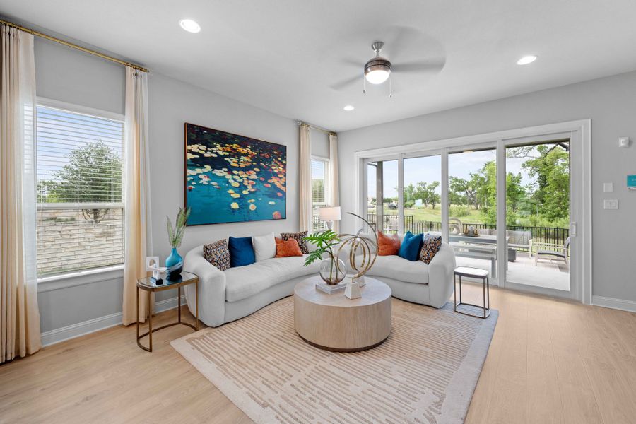 Furnished interior in a model home at Cross Creek in Cedar Park (Image 10).