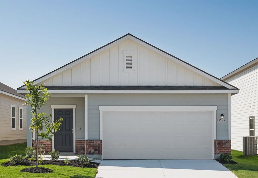 Front exterior of a home in the Elm Park community, located in Austin, TX (Image 9).