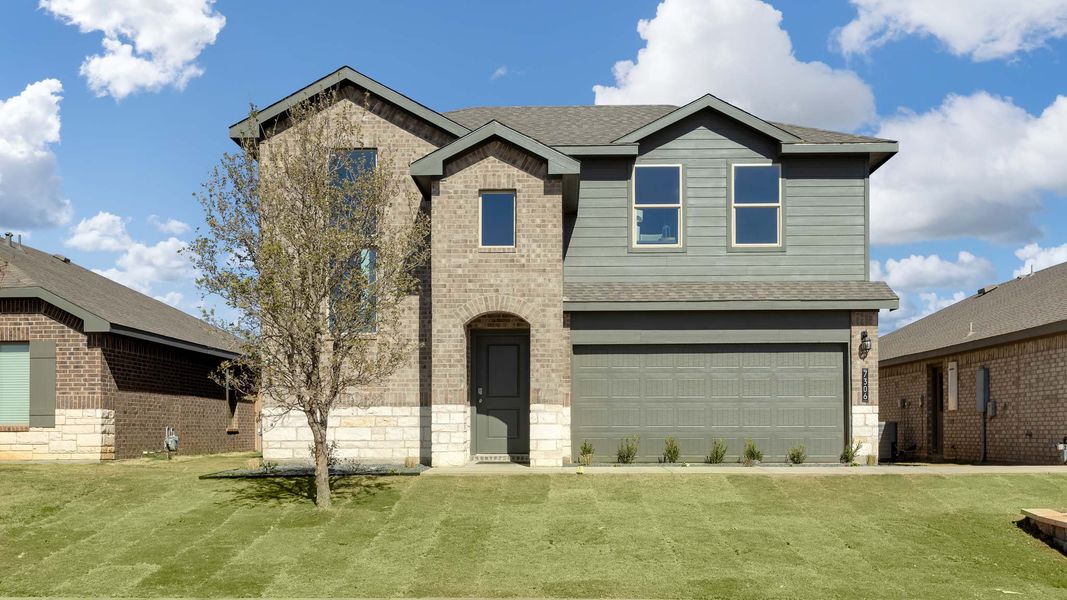 Front exterior of a home in the Terra Vista community, located in Lubbock, TX (Image 1).