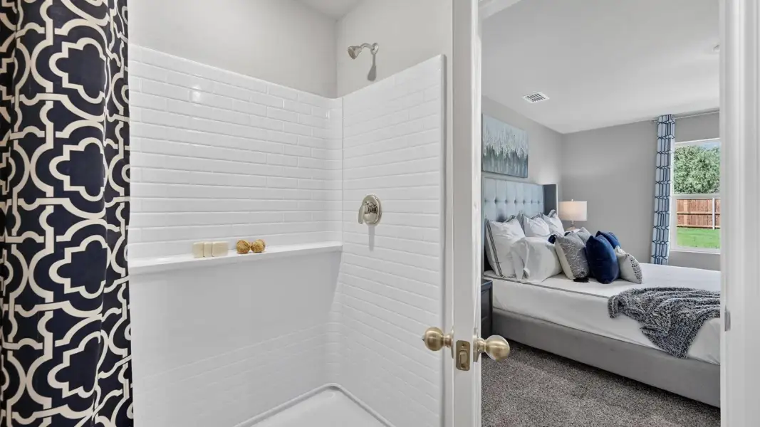 Furnished interior in a model home at The Wells in Mineral Wells (Image 21).