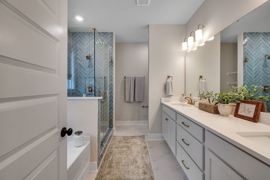 Furnished interior in a model home at Creek Pointe in Moncks Corner (Image 18).