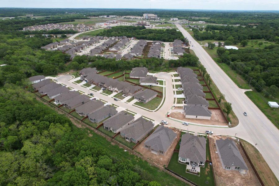 Aerial view of the Gateway Village - The Reserve community in Denison, TX, showing layout and nearby surroundings (Image 5).