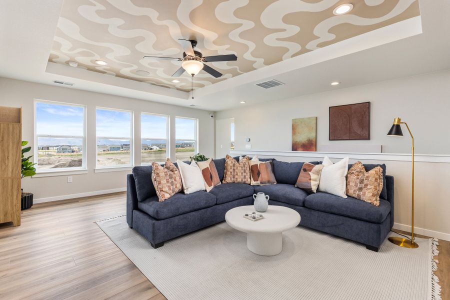 American Legend Homes' 40' Model in Sterling Ranch - Rec Room American Legend Homes' 40' Model in Sterling Ranch - Rec Room