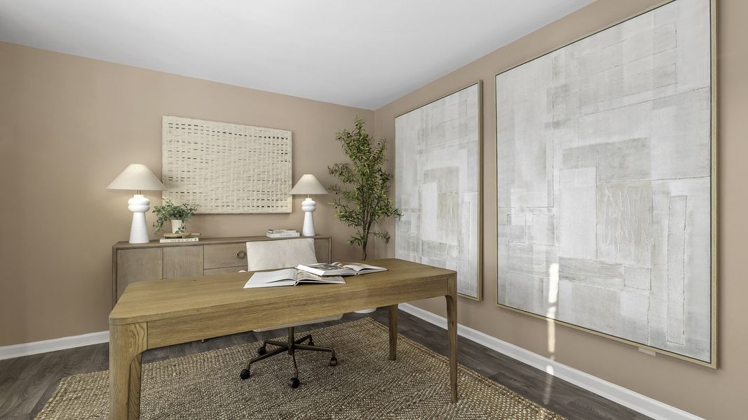 Furnished interior in a model home at Evergreen Landing in Lexington (Image 4).