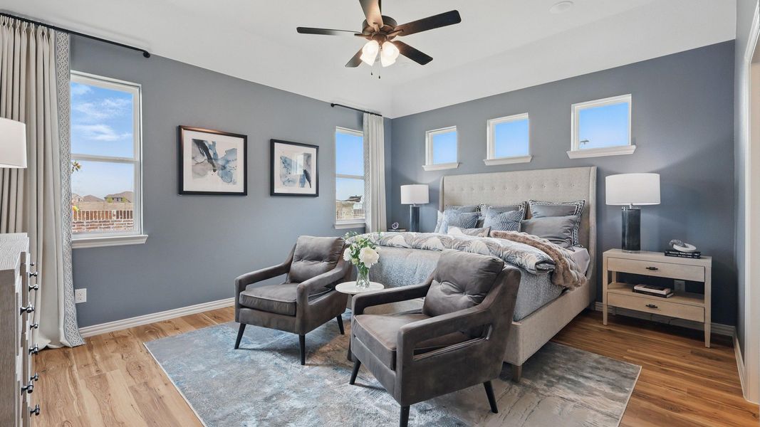 Furnished interior in a model home at Westridge Journey in McKinney (Image 27).