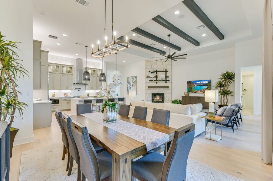 Furnished interior in a model home at Clearwater Ranch in Liberty Hill (Image 11).