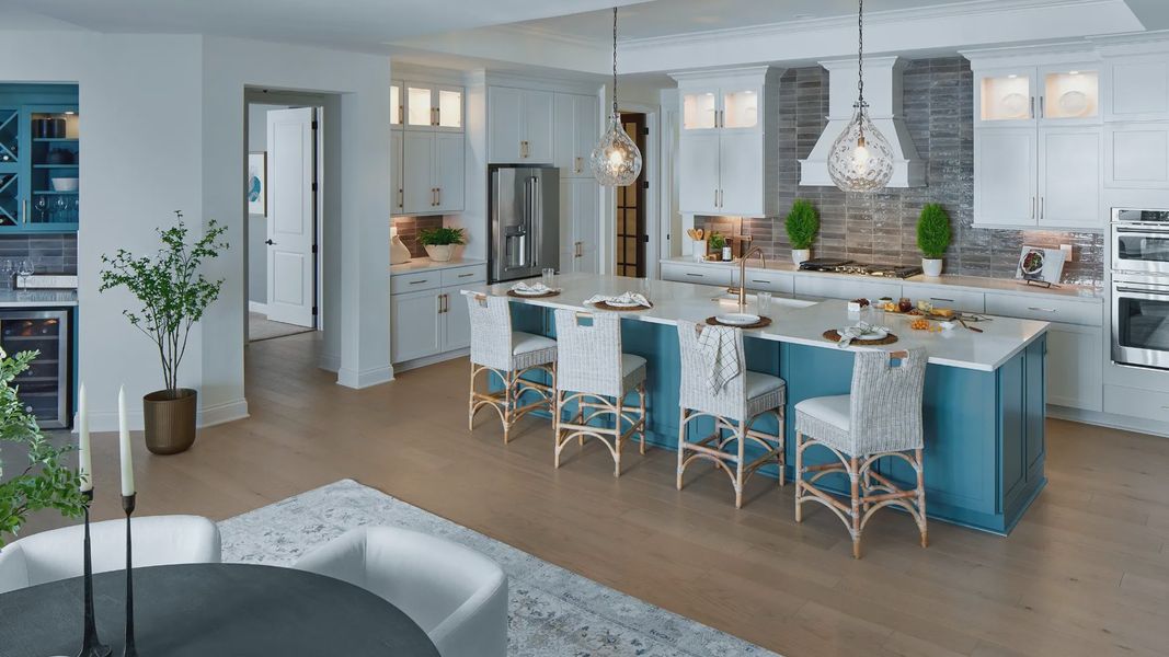 Furnished interior in a model home at The Courtyards at Quail Park in Mint Hill (Image 8).