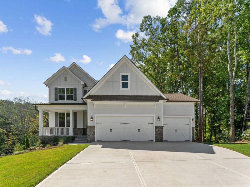 Front exterior of a home in the Riverwood community, located in Dallas, GA (Image 3).