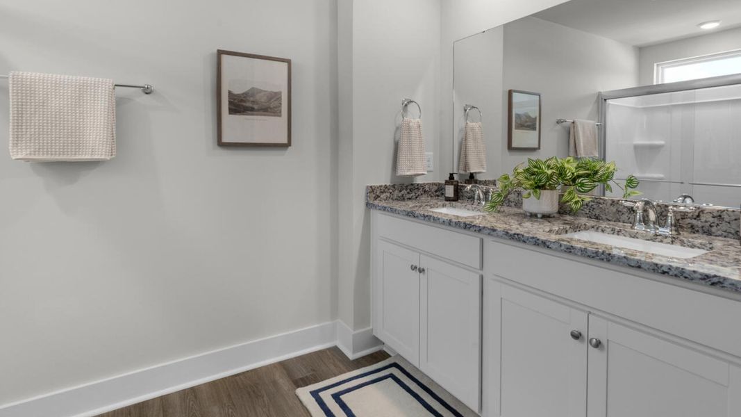 Furnished interior in a model home at Surfside Landing in Hubert (Image 26).