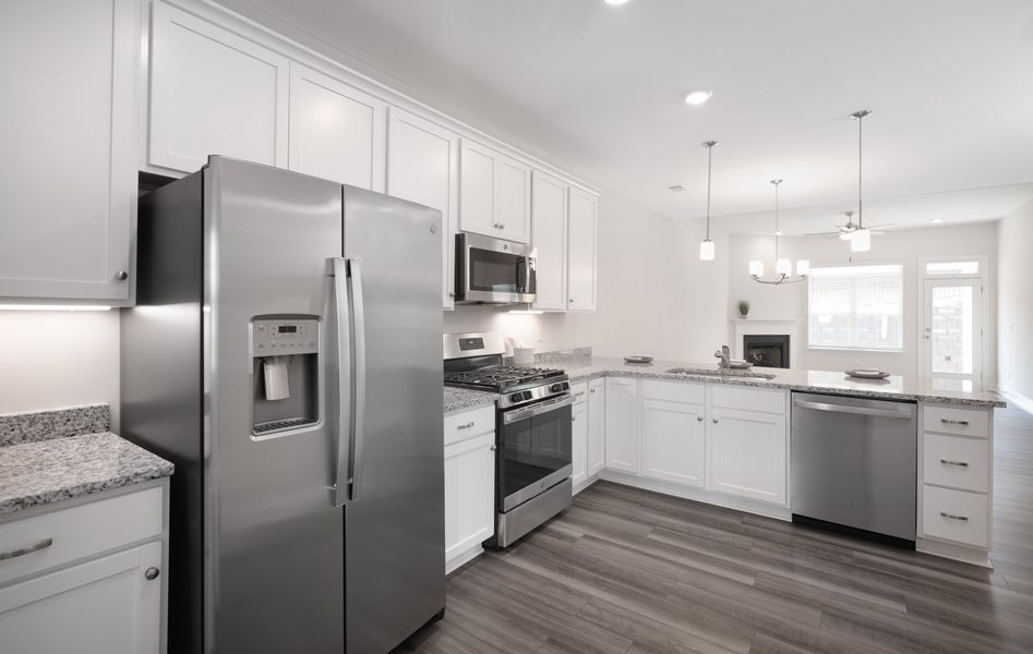 Furnished interior in a model home at Miller Park in Greenville (Image 17).
