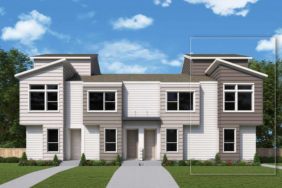 Image 5 of the Mueller Paseo Row Homes community in Austin, TX.