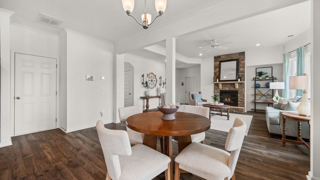 Furnished interior in a model home at Water Oak Estates in Lawrenceville (Image 40).