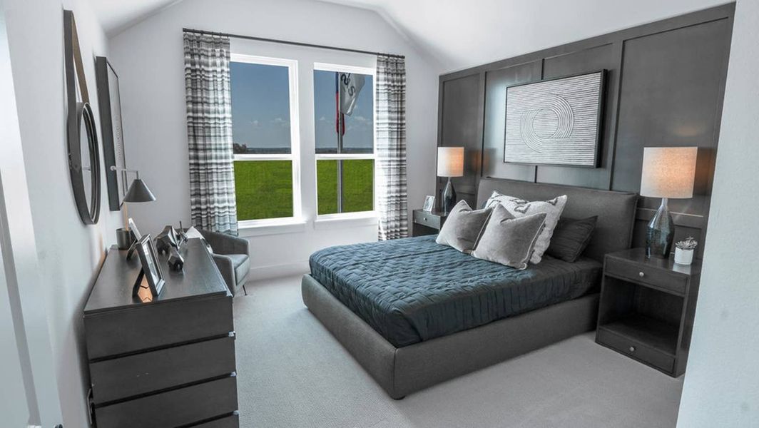 Furnished interior in a model home at Polo Ridge in Forney (Image 17).