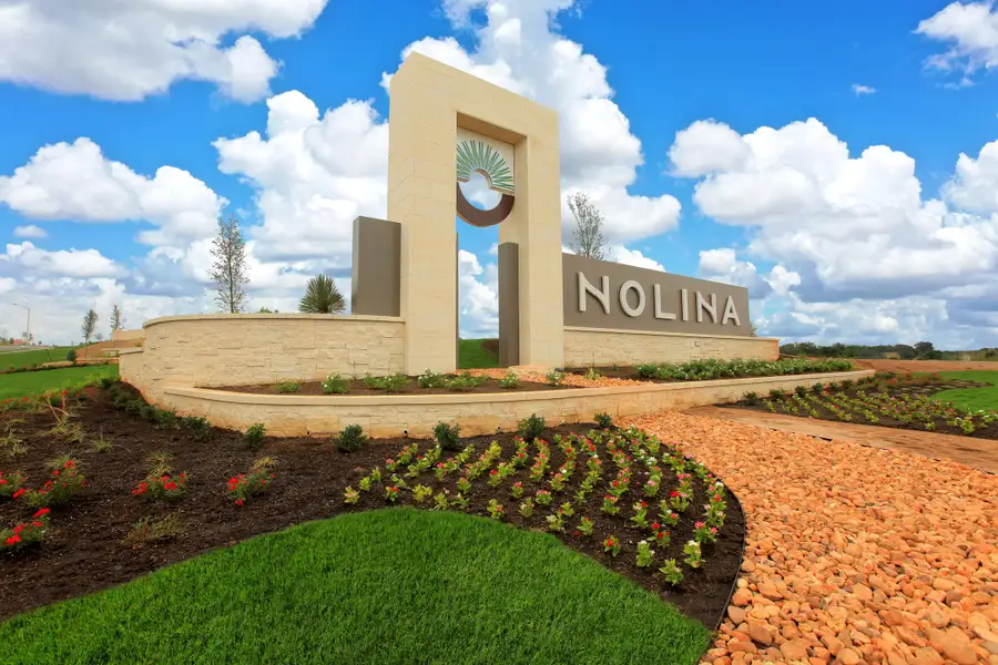 Entrance to the Nolina community in Georgetown, TX, featuring signage and landscaping (Image 5).