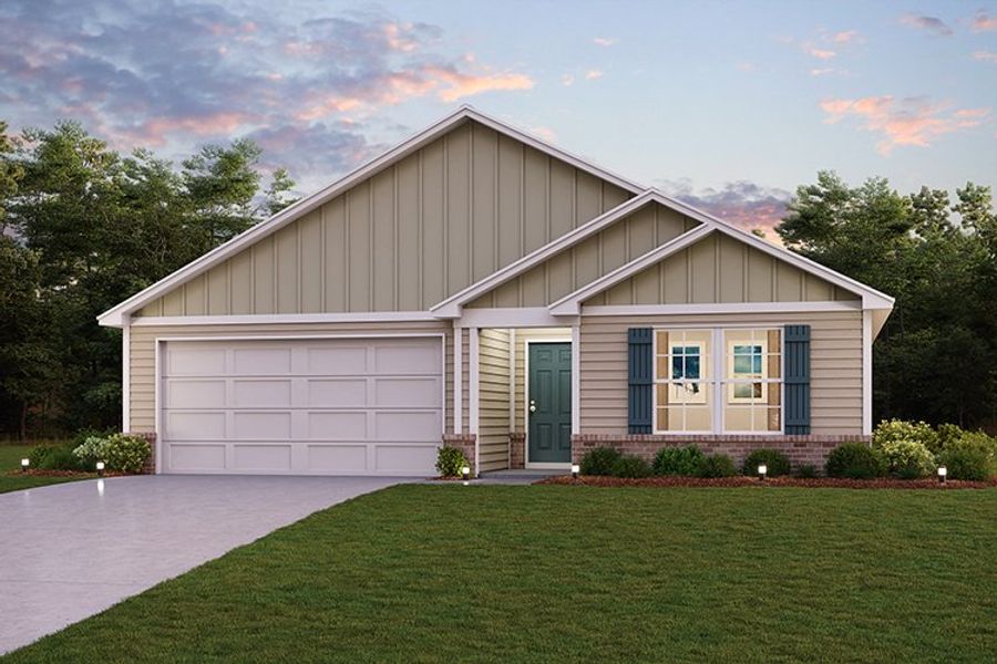 A house with a garage. A house with a garage.