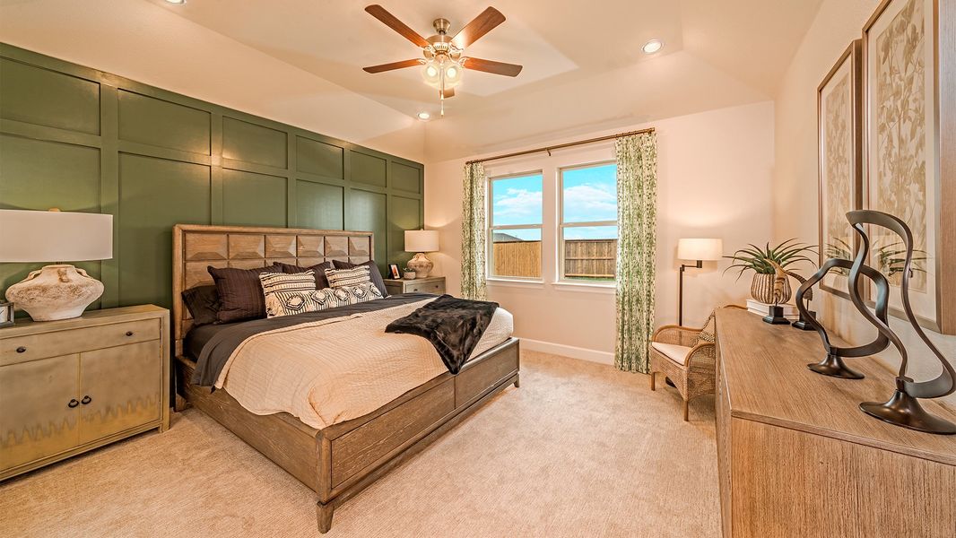 Furnished interior in a model home at Stark Farms in Denton (Image 6). Furnished interior in a model home at Stark Farms in Denton (Image 6).