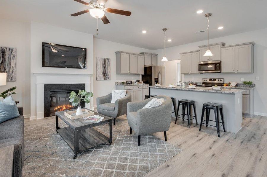 Furnished interior in a model home at Heath Golf and Yacht Club in Heath (Image 26).