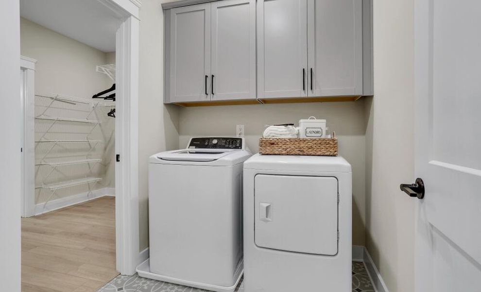 Furnished interior in a model home at Enclave at Riverdale in Huntersville (Image 30).