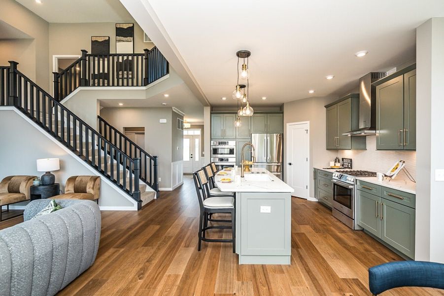 Furnished interior in a model home at Lochmoor at Savannah Lakes in Dallas (Image 5).