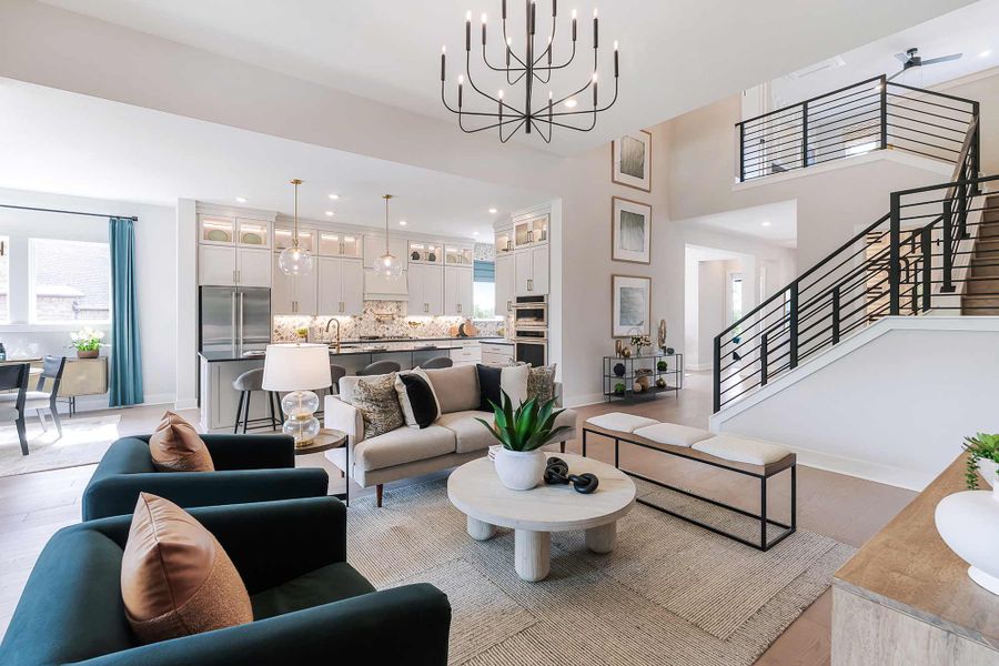 Furnished interior in a model home at Walden Creek – Summit Collection in Montgomery (Image 4).