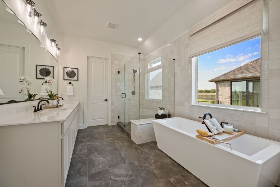 Furnished interior in a model home at Settlers Glen in New Fairview (Image 24). Furnished interior in a model home at Settlers Glen in New Fairview (Image 24).