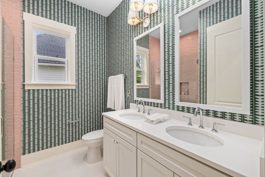 Furnished interior in a model home at Hidden Creek at SilverLeaf 80' Gold Series in St. Augustine (Image 31).