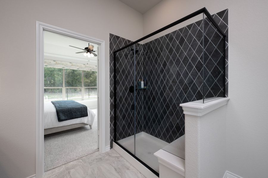 Furnished interior in a model home at Oak Hills in Cross Timber (Image 12).