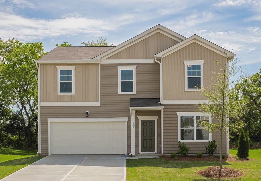 Front exterior of a home in the Bryson's Ridge - New Homes in Spring Hope, NC community, located in Spring Hope, NC (Image 3).
