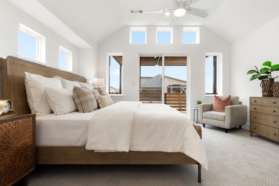 Furnished interior in a model home at Willow Grove Single-Family Homes in Melissa (Image 33). Furnished interior in a model home at Willow Grove Single-Family Homes in Melissa (Image 33).