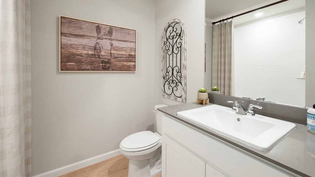 Furnished interior in a model home at Wilkins Valley in Brenham (Image 23).