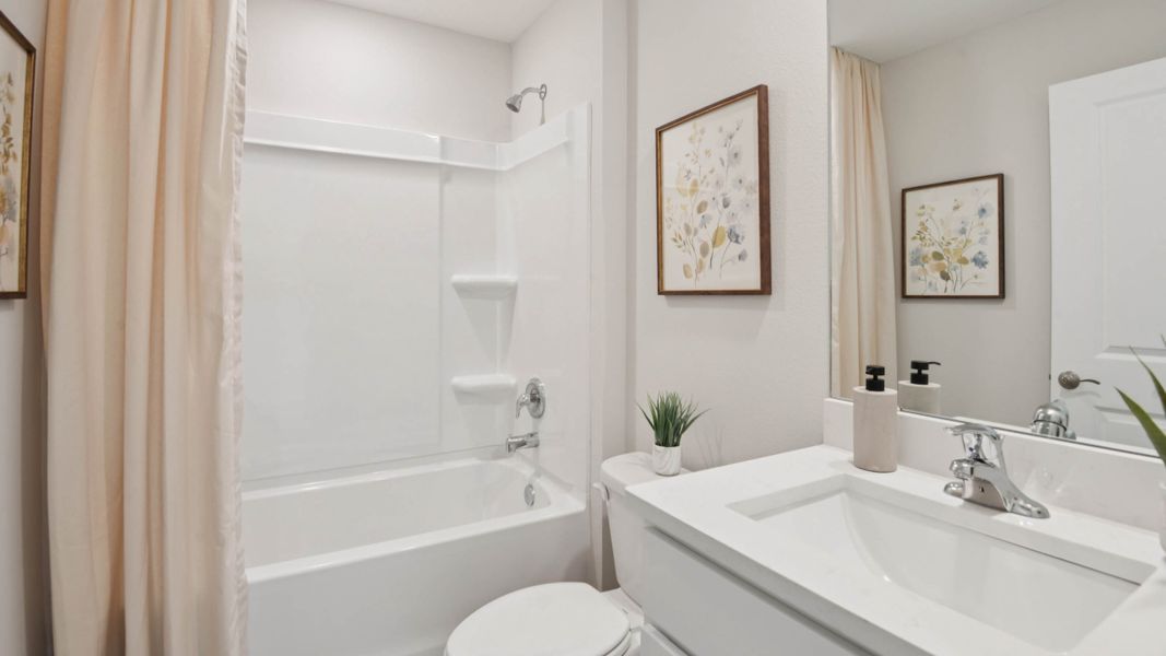 Furnished interior in a model home at Ocala Crossings South in Ocala (Image 23).