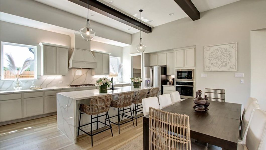 Furnished interior in a model home at Sunterra 40 in Katy (Image 25).