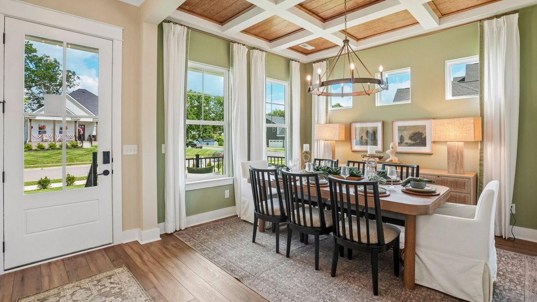 Front entryway with view of beautiful dedicated dining room Front entryway with view of beautiful dedicated dining room