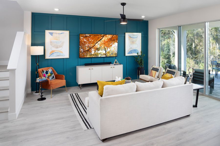 Furnished interior in a model home at Persimmon Place – Garden Series in Wesley Chapel (Image 9).
