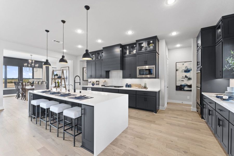 Furnished interior in a model home at Lakeview 100’s in Waller (Image 6).
